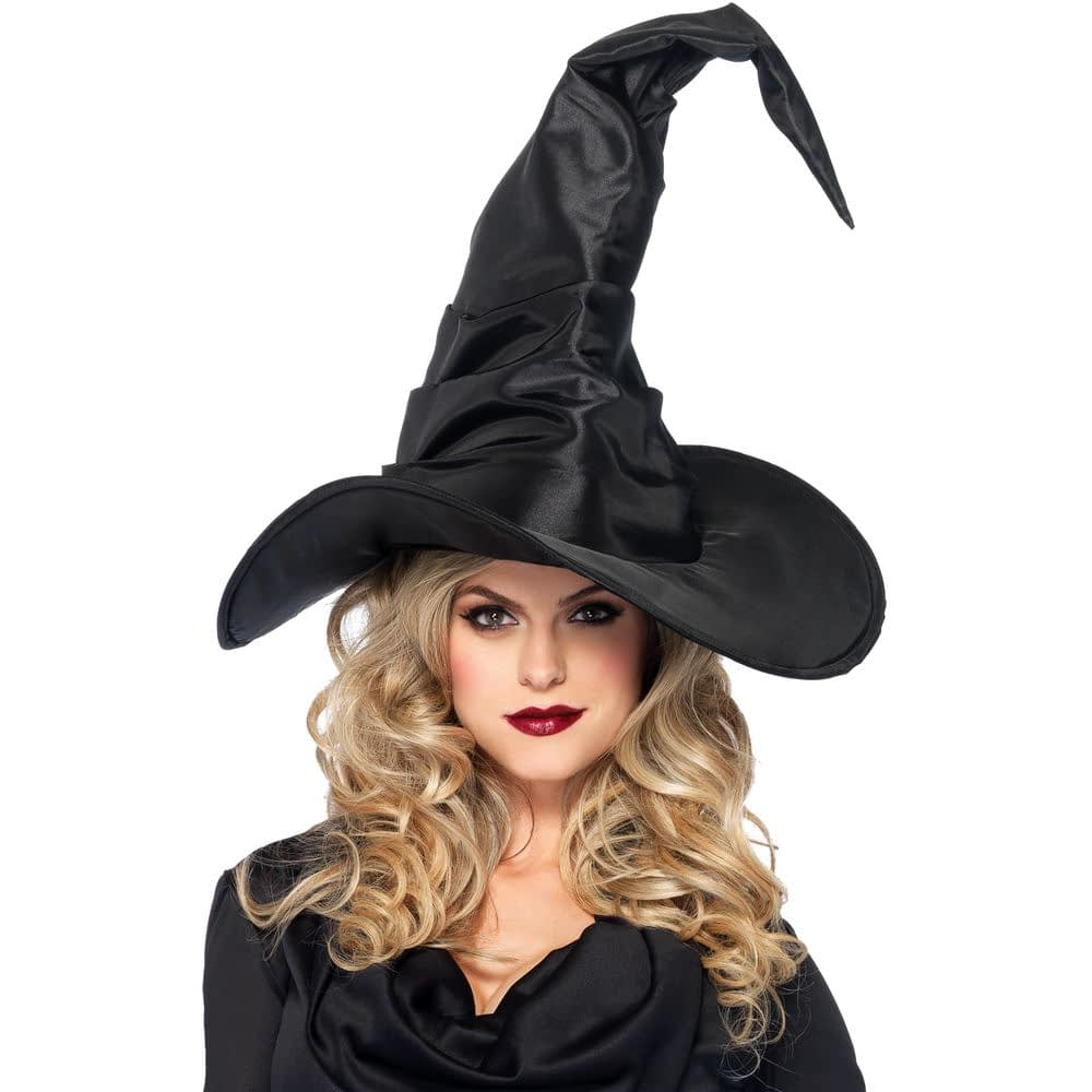 Black Satin Witch Hat | SCostumes