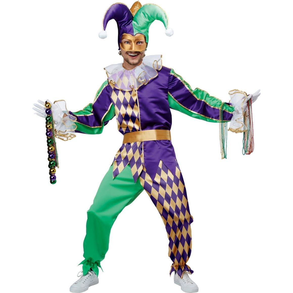 Mardi Gras Jester Adult Costume | SCostumes