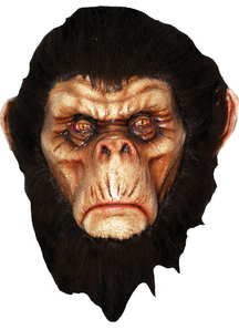 Bad Brown Chimp Latex Mask For Adults