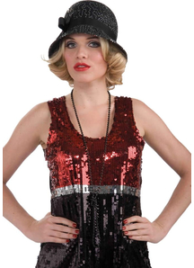 Flapper Hat Sequin For Adults