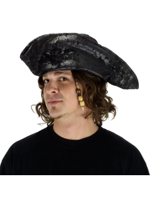 Hat Old Pirate Black For Adults