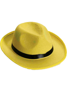 Hat Yellow Fedorafor Adults