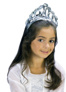 Tiara Sparkling Slvr Sequin For Children