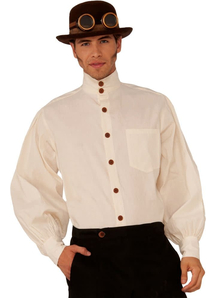 Steampunk Style Beige Shirt
