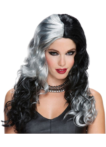 Wicked Witch Wig Grey Black