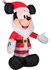 Airblown Mickey With Santa Beard