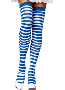 Blue/White Striped Stockings