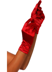 Red Satin Gloves