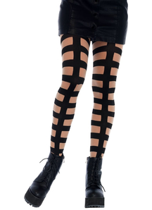 Caged in Strappy Illusion Tights