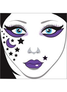 Face Decal Moon Stars
