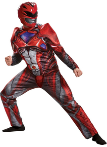 New Red Ranger Teen Muscle Costume