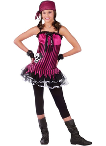 Pink Skull Pirate Teen Costume