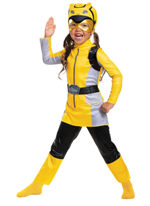 Girls Yellow Ranger Costume with muscles - Power Rangers