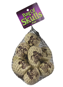 Skulls in a net - Halloween props