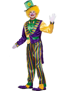 Mardi Gras Clown Adult Costume
