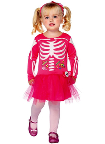 Pink Skeleton Toddler Costume