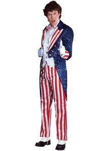 Sequin Uncle Sam Adult Costume
