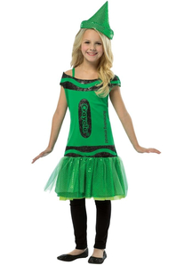 Crayola Pencil Sequin Green Child Costume