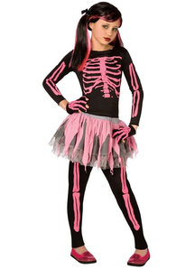 Pink Skeleton Child Costume