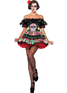 Lady Day Of The Dead Adult Costume