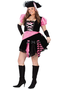 Pink Sexy Pirate Adult Costume Plus Size