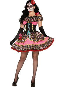 Spanish Beauty Day Of The Dead Adult Costume