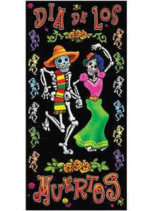 Day Of The Dead Door Cover. Holiday Decoration.