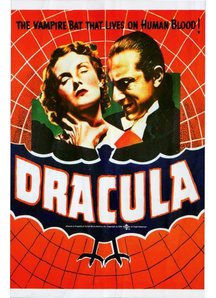Dracula Movie Poster Cling. Walls, Doors, Windows  Decorations.