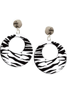 Earrings Zebra White