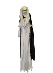 Floating White Witch 24 In. Halloween Props.