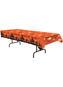 Haunted House Tablecloth. Halloween Table Decoration.