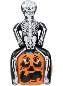 Inflatable Skeleton Cooler. Halloween Table Decoration.