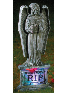 Light-Up Gothic Angel Tombstone
