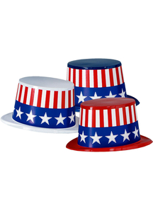 Plastic Patriotic Hats