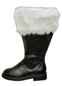 Santa Boot Wide Calf Fur Cuff