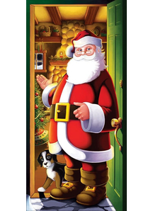 Santa Door Cover. Holiday Decorations.