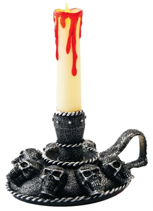 Skull Candle Holder. Halloween Table Decoration.