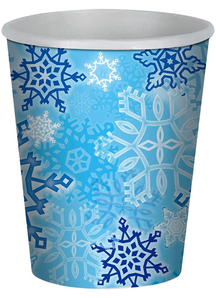Snowflake Beverage Cups. Christmas Decorations.