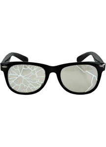 Glasses Broken Blk/Clr - 15332