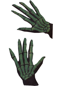 Gloves Skeleton Ovrsze Grn