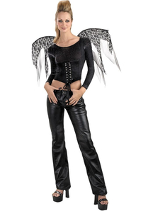 Wings Black Lace Corset