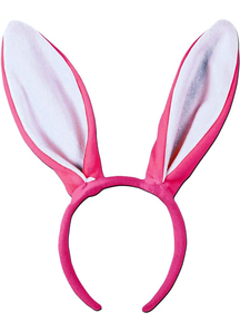 Bunny Ears Pink W White Lining