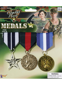 Combat Hero Medals  3 Set