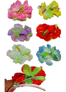 Hibiscus Lg Hairclip Asst Colo