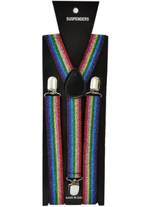 Suspenders Glitter Rainbow