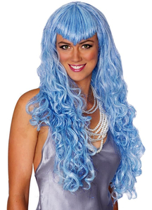 Blue Wig For Mermaid Costume