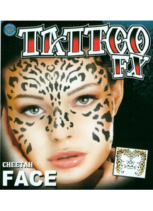 Face Tattoo Cheetah Face