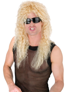 Headbanger Curly Blonde Wig