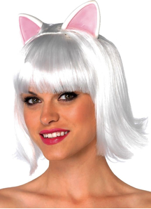 Kitty Bob White Wig For Adults