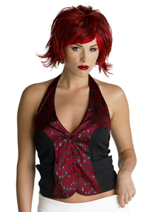 Razor Pixie Burgundy/Red Wig For Women